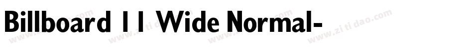 Billboard 11 Wide Normal字体转换
